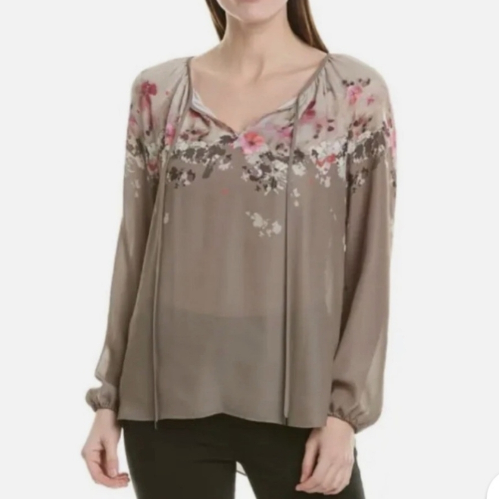 Ellie Tahari Spring-ready Top - Taupe and Pink